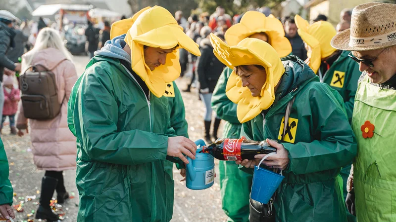 RawmanPictures - Sebastian Schiefermayr | Faschingsumzug Weißkirchen | Menschen in bunten Kostümen bei einem fröhlichen Straßenfest fotografiert.