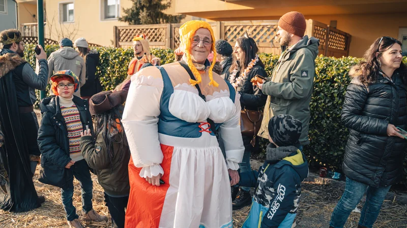 RawmanPictures - Sebastian Schiefermayr | Faschingsumzug Weißkirchen | Karnevalskostüme und festliche Straßenfotografie: Bunt gekleidete Menschen in einer heiteren Parade.